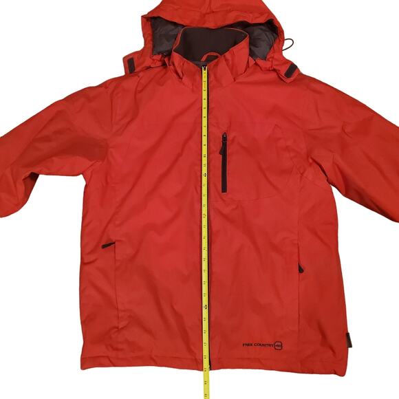 Free Country Live In It Men Medium Water Resistant Wind Breaker Red Zip - Picture 8 of 16